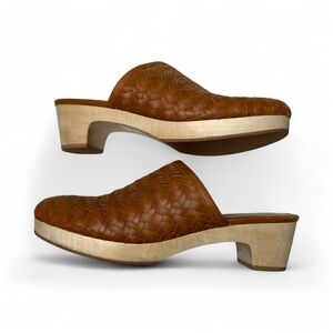 Madewell The Jordyn Woven Leather Clog in Rustic Twig Size 9.5